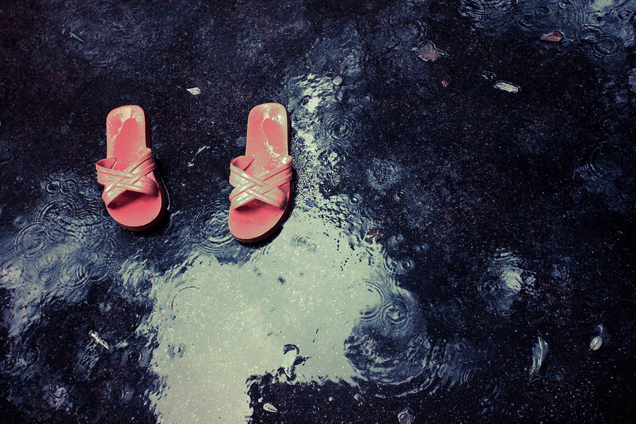 Flip-flop In Rain