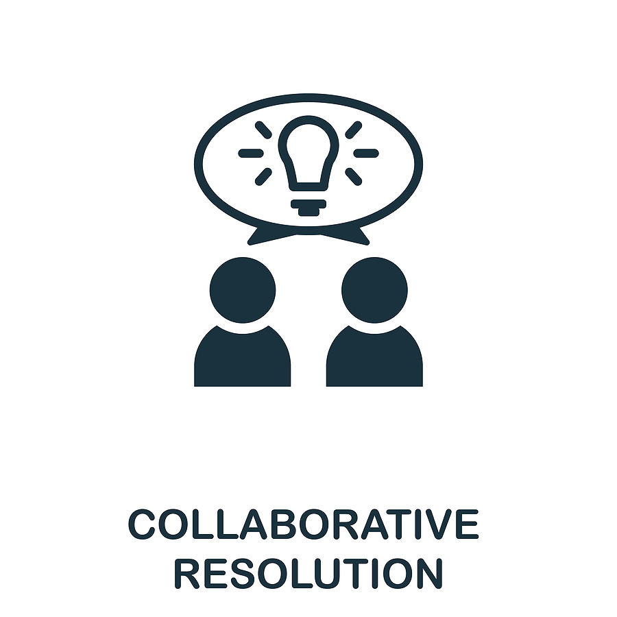 Collaborative Resolution Icon. Monochrome Sign From Corporate De